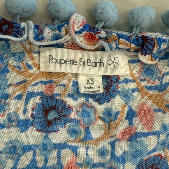 Poupette St Barth Maxi Dress Size XS Multicolor Blue Pink Sleeveless Boho - Picture 8 of 11